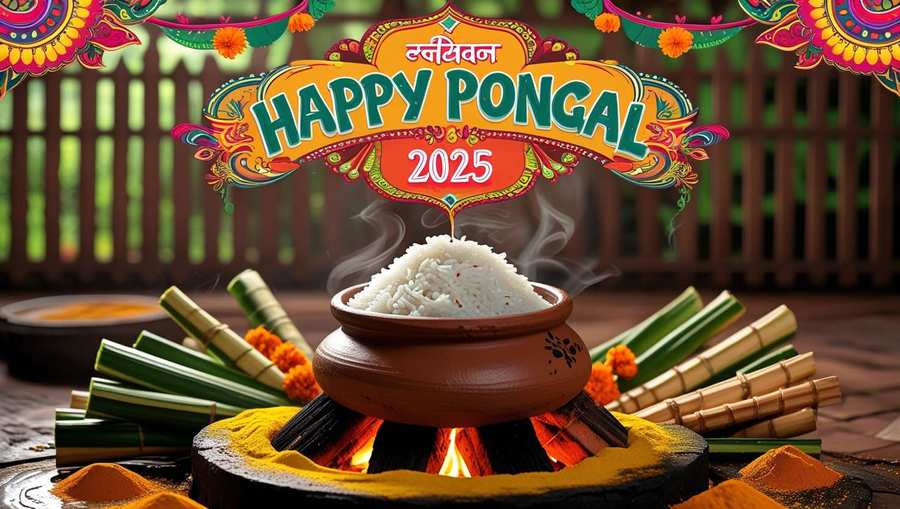 Happy Pongal 2025 Festive Images With Decorations - Royalty Free Happy Pongal 2025 Image | Pngmagic Free Download Happy Pongal 2025 Festive Images With Decorations - High Quality Happy Pongal 2025 Background