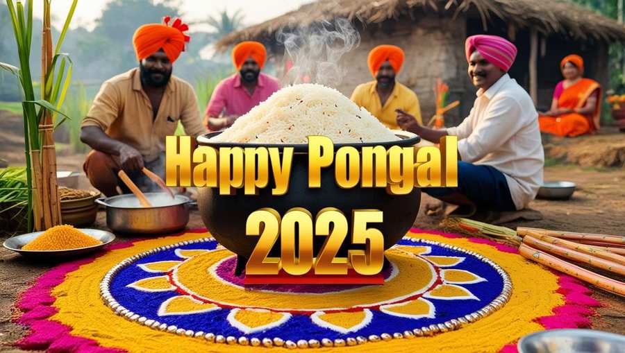 Happy Pongal Greetings 2025 With Festival Elements - Royalty Free Happy Pongal Greetings 2025 Image | Pngmagic Free Download Happy Pongal Greetings 2025 With Festival Elements - High Quality Happy Pongal Greetings 2025 Background