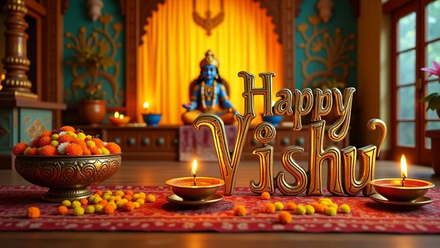Happy Vishu Facebook Post Template - Royalty Free Happy Vishu Image | Pngmagic Free Download Happy Vishu Facebook Post Template - High Quality Happy Vishu Background