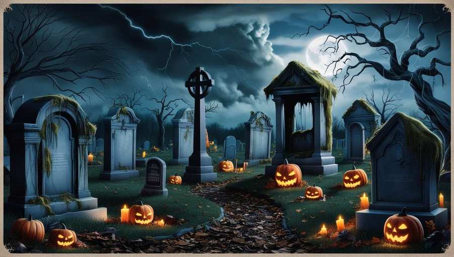Haunted Graveyard Halloween Background For Social Media - Royalty Free Halloween Background Image Download | Pngmagic 2025 Free Download Haunted Graveyard Halloween Background For Social Media - High Quality Halloween Background Background