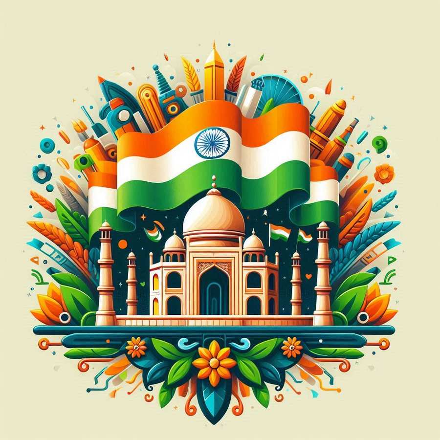 Indian Flag And Flower With Tajmahal - Royalty Free Indian Flag, Tajmahal Image | Pngmagic Free Download Indian Flag And Flower With Tajmahal - High Quality Indian Flag, Tajmahal Background