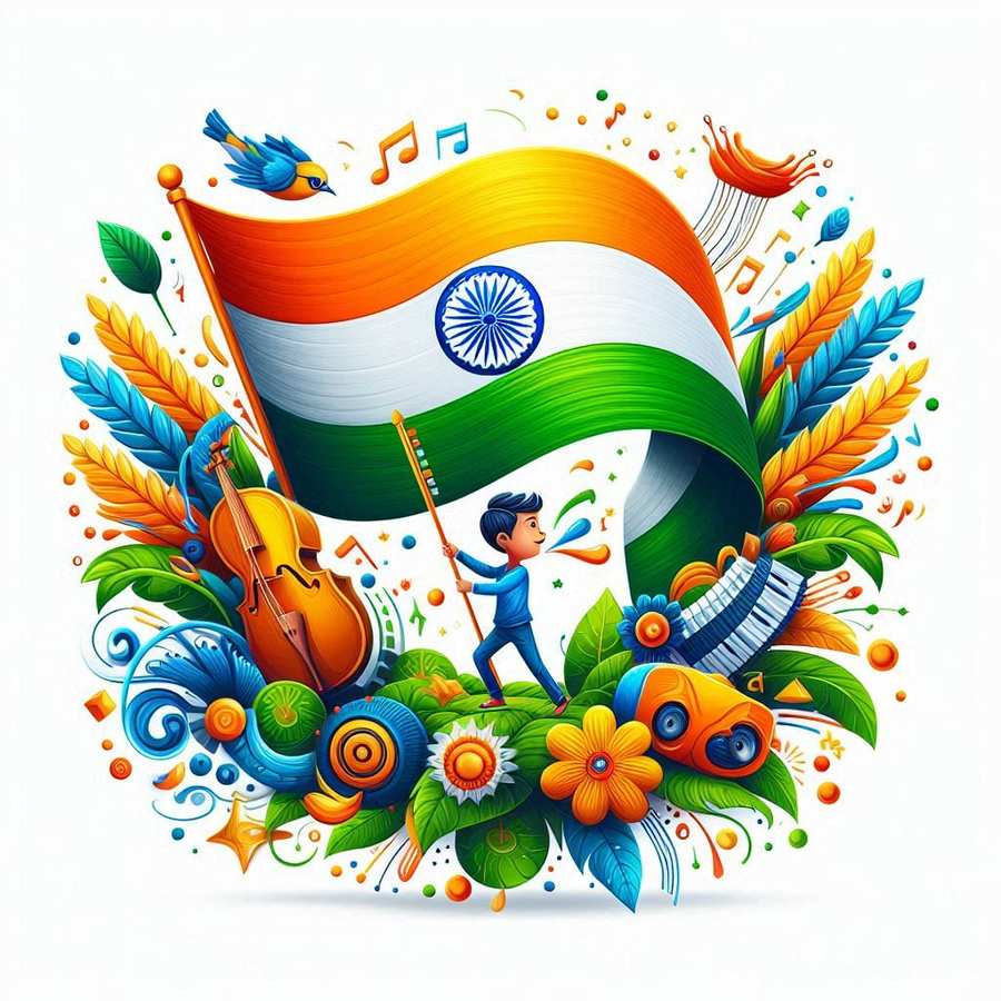 Indian Flag Representing Village Culture - Royalty Free Indian Flag Image | Pngmagic Free Download Indian Flag Representing Village Culture - High Quality Indian Flag Background