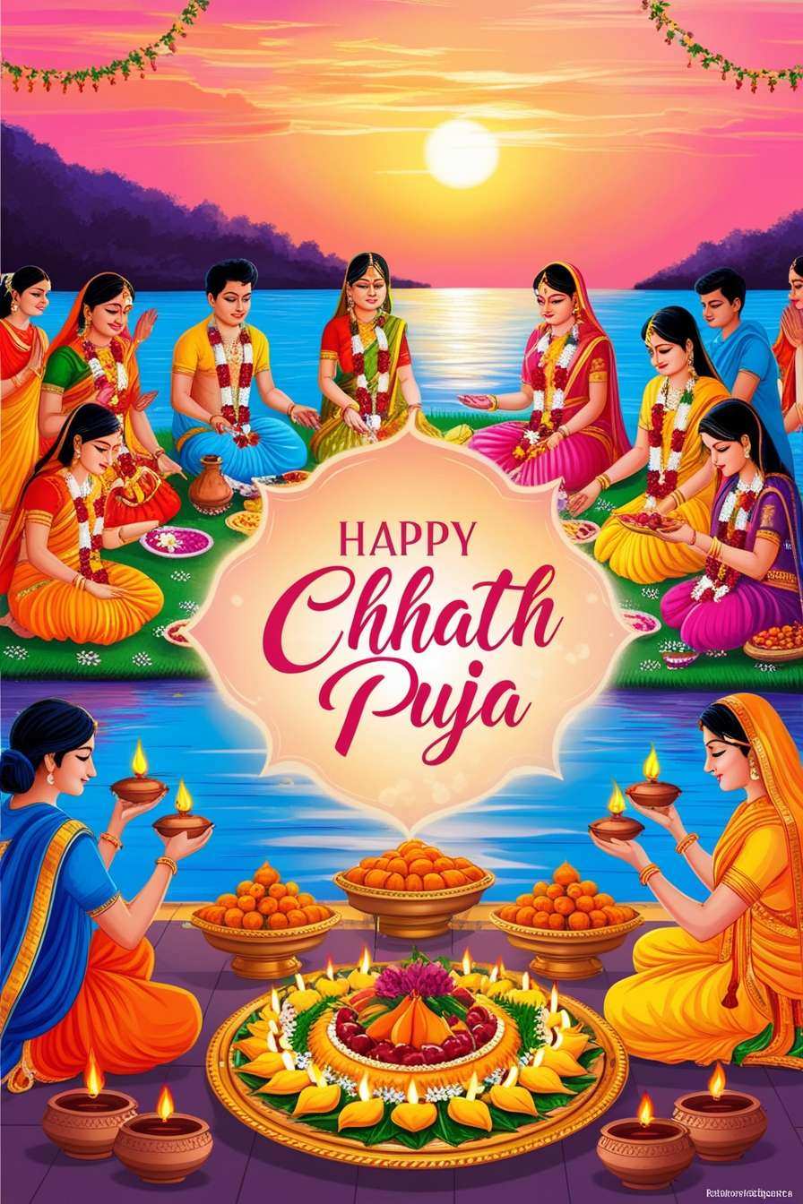 Joyful Happy Chhath Puja Greetings For Download - Royalty Free Happy Chhath Puja Image | Pngmagic Free Download Joyful Happy Chhath Puja Greetings For Download - High Quality Happy Chhath Puja Background