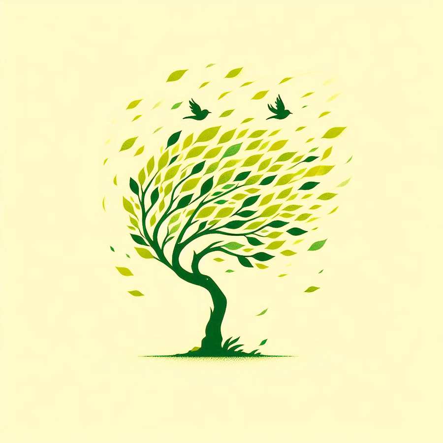 Light Yellow Background With A Tree Birds, And A Storm - Royalty Free Light Yellow Image | Pngmagic Free Download Light Yellow Background With A Tree Birds, And A Storm - High Quality Light Yellow Background