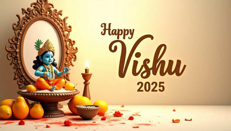 Lord Krishna Vishu 2025 - Royalty Free Happy Vishu 2025 Image | Pngmagic Free Download Lord Krishna Vishu 2025 - High Quality Happy Vishu 2025 Background