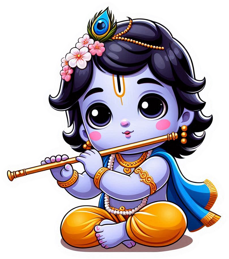 Lord Krishna With Flute Png Image For Social Media Posts - Royalty Free Lord Krishna PNG Image | Pngmagic Free Download Lord Krishna With Flute Png Image For Social Media Posts - High Quality Lord Krishna PNG PNG Image