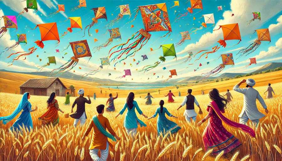 Makar Sankranti Wallpapers For Kids With Kite Themes - Royalty Free Makar Sankranti Wallpaper Image | Pngmagic Free Download Makar Sankranti Wallpapers For Kids With Kite Themes - High Quality Makar Sankranti Wallpaper Background