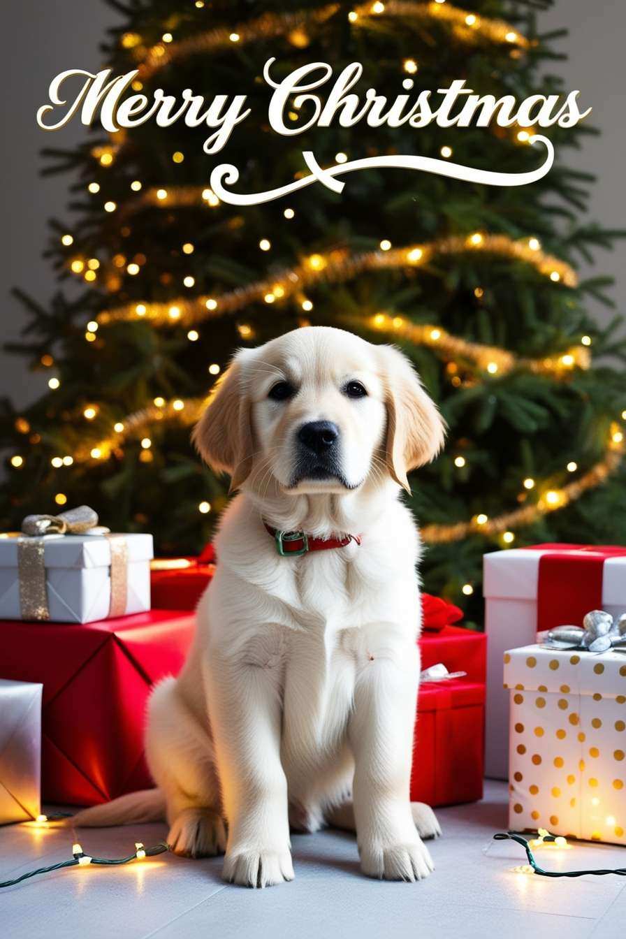 Merry Christmas Dog Image With Gift Box Design - Royalty Free Merry Christmas Dog Image Image | Pngmagic Free Download Merry Christmas Dog Image With Gift Box Design - High Quality Merry Christmas Dog Image Background