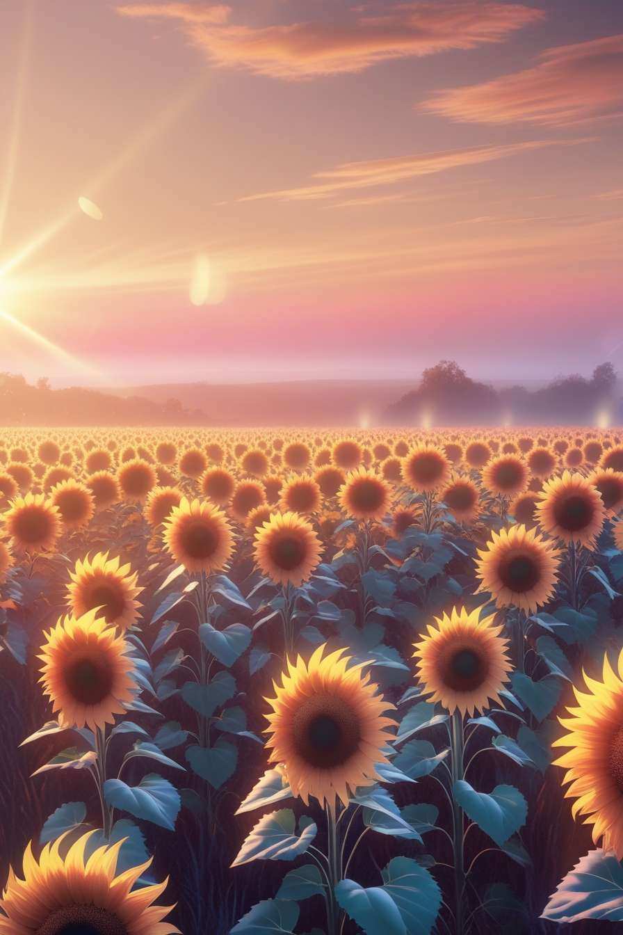 Free Download Minimalist Sunflower Wallpaper For Aesthetic Themes - High Quality Wallpaper Image Of Flowers Background