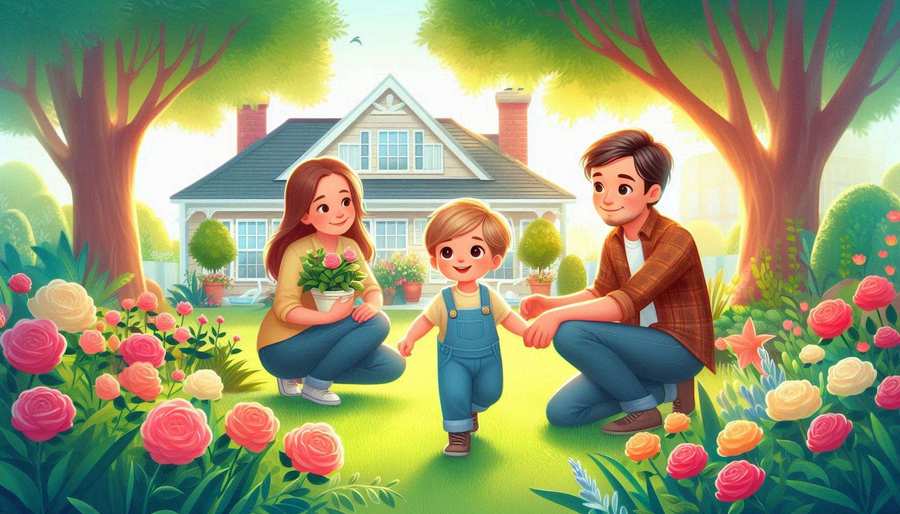 Parents And Kids Enjoying Playtime In A Flower Garden - Royalty Free Small Kids Playing Garden Park Parents Image | Pngmagic Free Download Parents And Kids Enjoying Playtime In A Flower Garden - High Quality Small Kids Playing Garden Park Parents Background