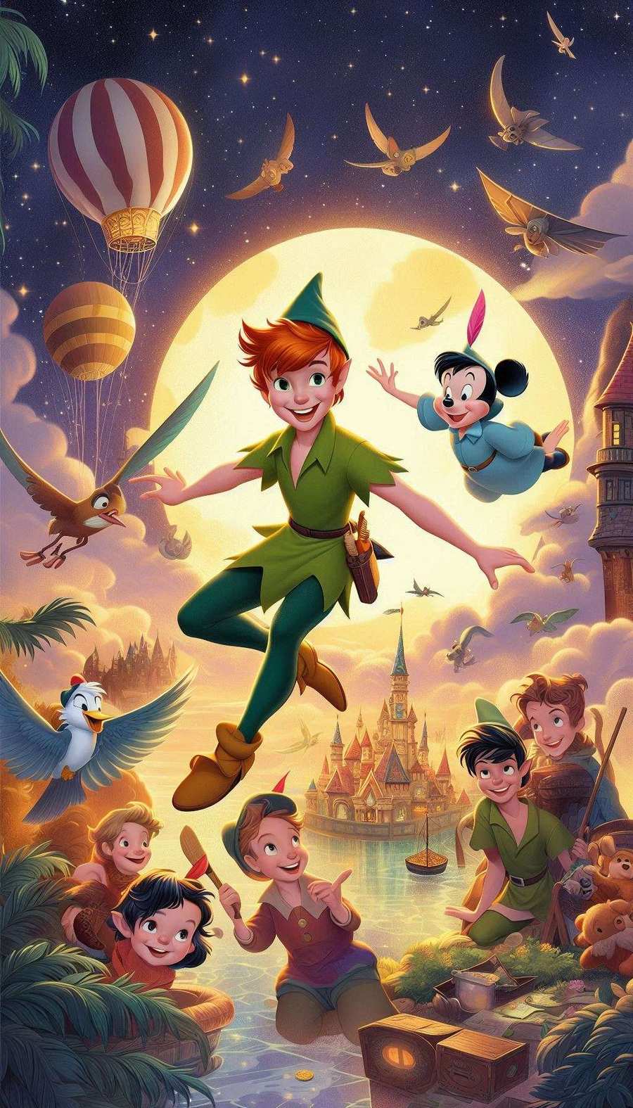 Peter Pan Disney Wallpaper For Children - Royalty Free Disney Wallpaper Image | Pngmagic Free Download Peter Pan Disney Wallpaper For Children - High Quality Disney Wallpaper Background