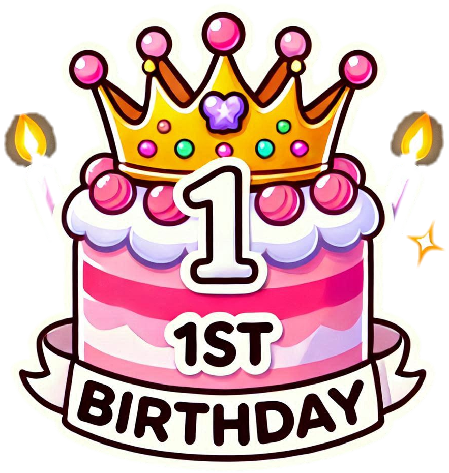 Princess Crown 1st Birthday Cake Png For Girls - Royalty Free 1st Birthday Cake Png Image | Pngmagic Free Download Princess Crown 1st Birthday Cake Png For Girls - High Quality 1st Birthday Cake Png PNG Image