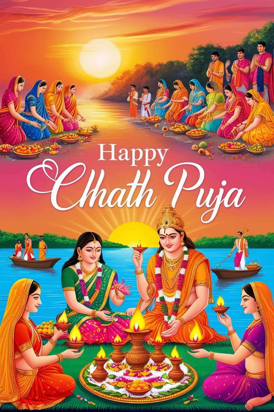 Printable Happy Chhath Puja Wishes Graphics - Royalty Free Happy Chhath Puja Image | Pngmagic Free Download Printable Happy Chhath Puja Wishes Graphics - High Quality Happy Chhath Puja Background