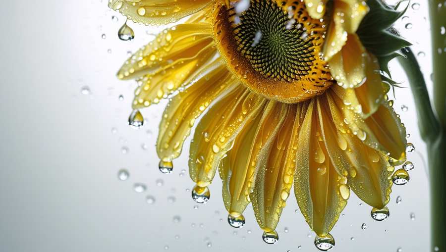 Realistic Sunflower With Blue Sky Background - Royalty Free Sunflower Background Image | Pngmagic Free Download Realistic Sunflower With Blue Sky Background - High Quality Sunflower Background Background