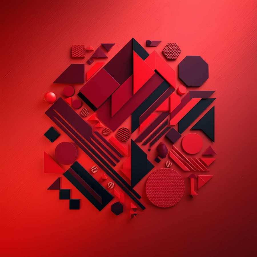 Red Background With Geometric Shapes For Posters - Royalty Free Red Background Image | Pngmagic Free Download Red Background With Geometric Shapes For Posters - High Quality Red Background Background