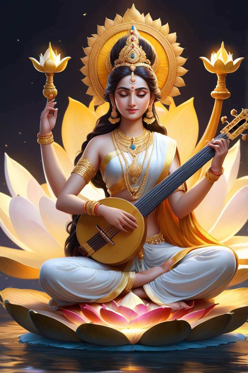 Free Download Saraswati Puja Celebration Hd Images - High Quality Saraswati Puja Hd Photos Background
