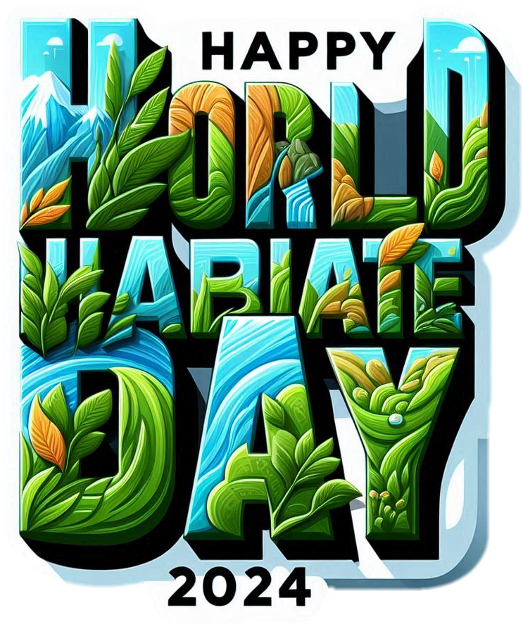 Stylish Happy World Habitat Day Png Graphics For Banners - Royalty Free Happy World Habitat Day Image | Pngmagic Free Download Stylish Happy World Habitat Day Png Graphics For Banners - High Quality Happy World Habitat Day PNG Image
