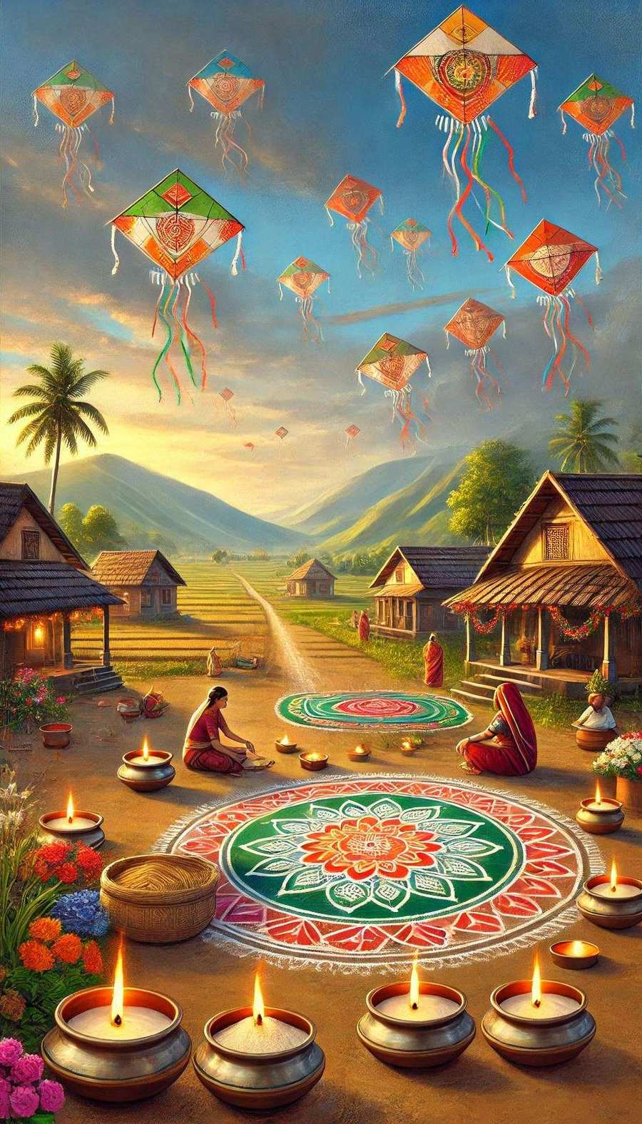 Unique Makar Sankranti Wallpapers With Rangoli Designs - Royalty Free Makar Sankranti Wallpaper Image | Pngmagic Free Download Unique Makar Sankranti Wallpapers With Rangoli Designs - High Quality Makar Sankranti Wallpaper Background