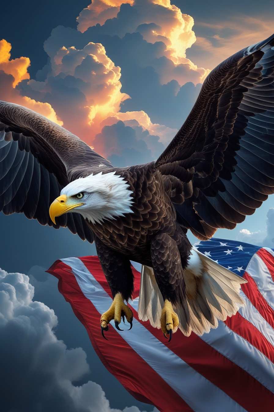 Usa Flag Background With Fireworks And Eagle - Royalty Free Usa Flag Background Image | Pngmagic Free Download Usa Flag Background With Fireworks And Eagle - High Quality Usa Flag Background Background