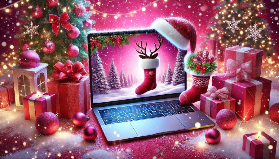 Vibrant Pink Christmas Wallpaper For Laptop Background - Royalty Free Pink Christmas Wallpaper Image | Pngmagic Free Download Vibrant Pink Christmas Wallpaper For Laptop Background - High Quality Pink Christmas Wallpaper Background