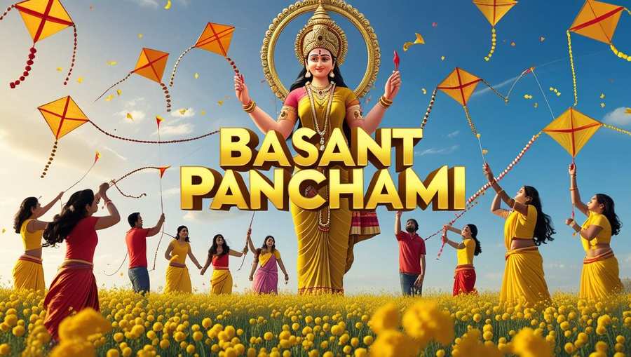 Vibrant Yellow Kites Sky Basant Panchami Wallpapers - Royalty Free Yellow-themed Backgrounds For Basant Panchami Image | Pngmagic Free Download Vibrant Yellow Kites Sky Basant Panchami Wallpapers - High Quality Yellow-themed Backgrounds For Basant Panchami Background