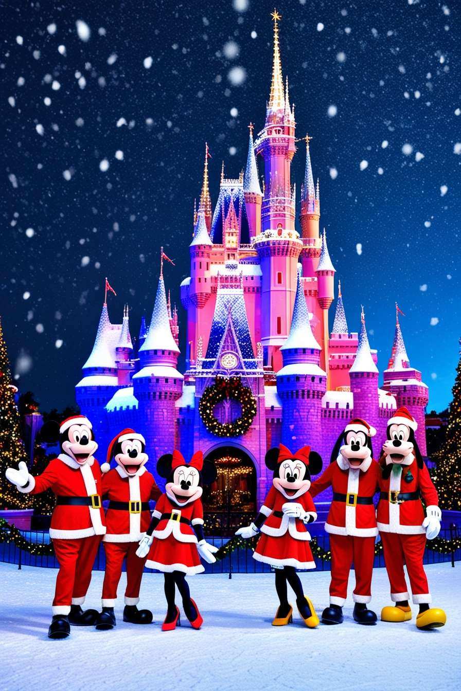 Vintage Disney Christmas Wallpaper With Holiday Decor - Royalty Free Disney Christmas Wallpaper Image | Pngmagic Free Download Vintage Disney Christmas Wallpaper With Holiday Decor - High Quality Disney Christmas Wallpaper Background