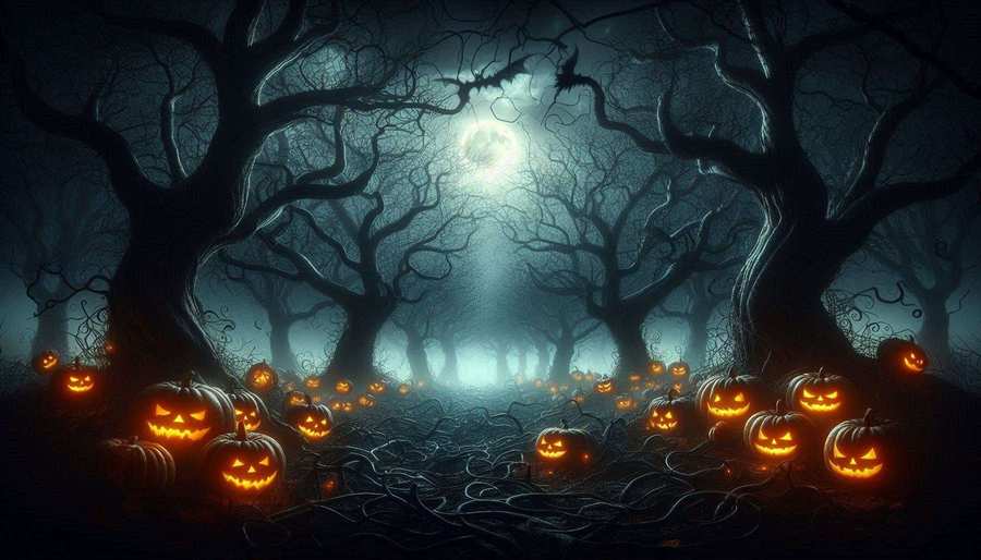 Free Download Vintage Halloween Background With Pumpkins - High Quality Halloween Background Background