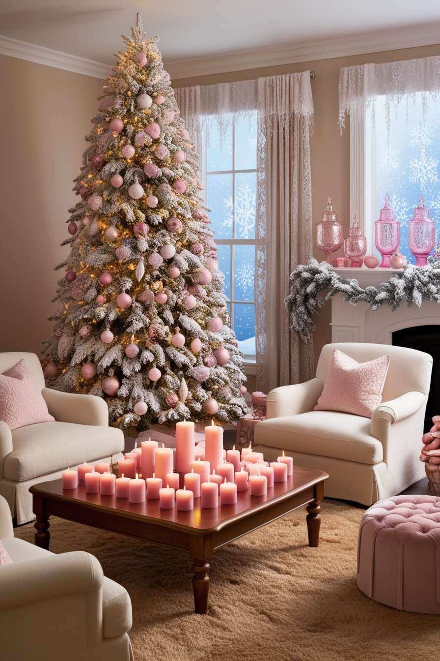 Vintage Pink Christmas Wallpaper For Home Decor - Royalty Free Pink Christmas Wallpaper Image | Pngmagic Free Download Vintage Pink Christmas Wallpaper For Home Decor - High Quality Pink Christmas Wallpaper Background