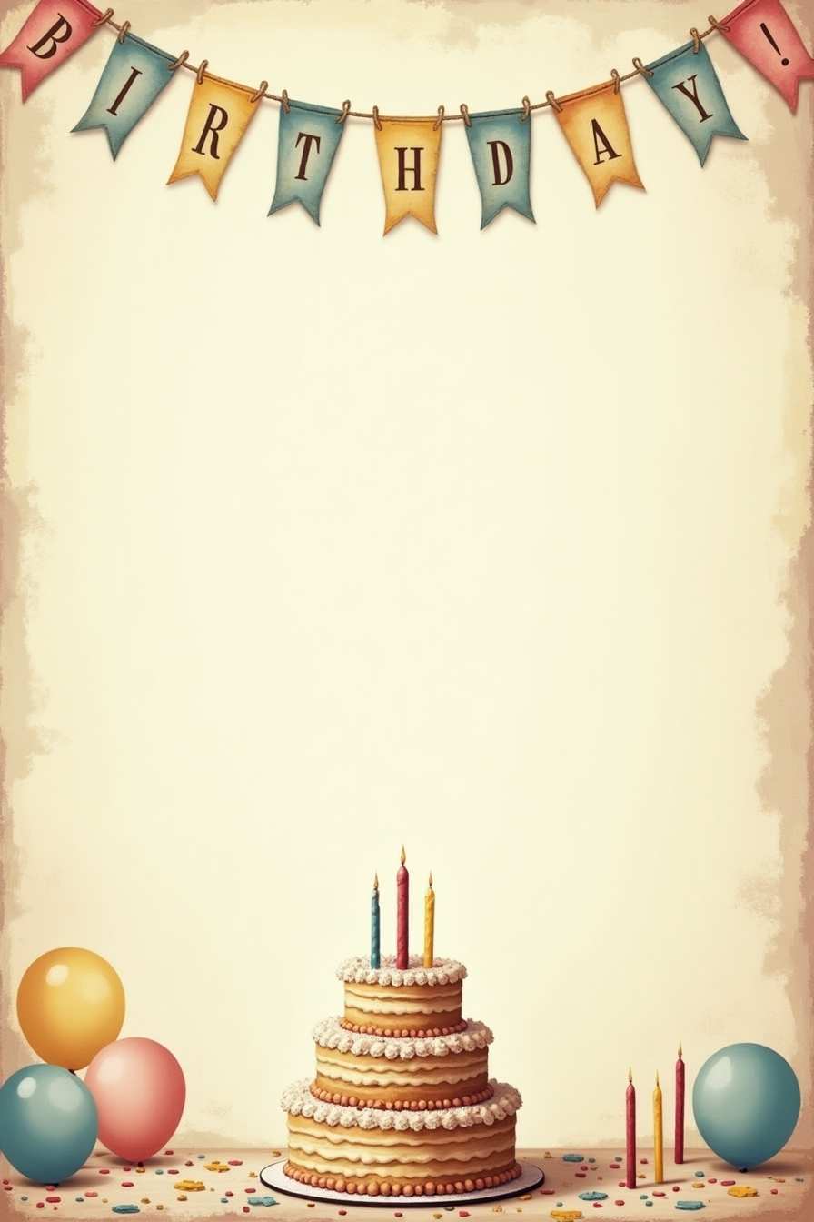 Vintage Style Birthday Background Design - Royalty Free Birthday Background Image | Pngmagic Free Download Vintage Style Birthday Background Design - High Quality Birthday Background Background