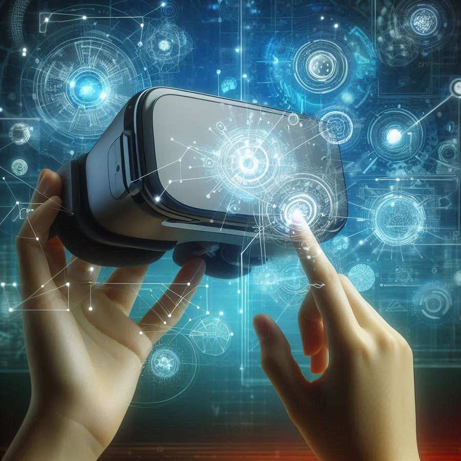 Virtual Reality Headset Technology Background With Immersive Experience - Royalty Free Technology Background Image | Pngmagic Free Download Virtual Reality Headset Technology Background With Immersive Experience - High Quality Technology Background Background