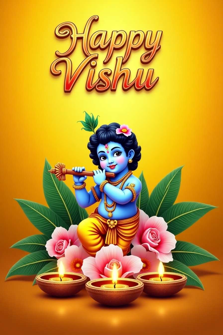 Vishu 2025 Greeting Card Design - Royalty Free Happy Vishu Image | Pngmagic Free Download Vishu 2025 Greeting Card Design - High Quality Happy Vishu Background