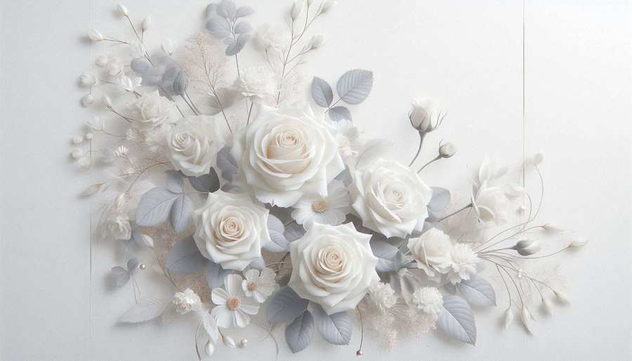 White Rose Flower Background For Event Banners - Royalty Free Flower Background Rose Image | Pngmagic Free Download White Rose Flower Background For Event Banners - High Quality Flower Background Rose Background