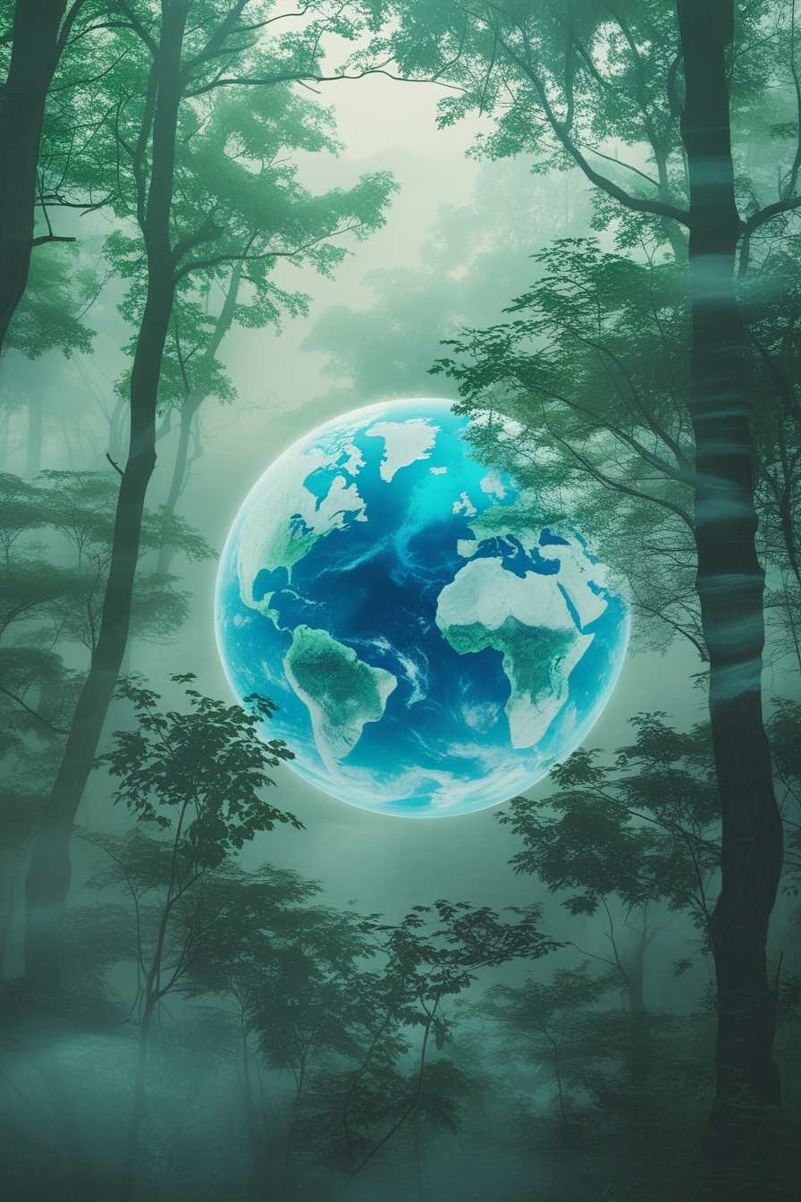 World Forest Day Background With Earth And Trees - Royalty Free World Forest Day Background Image | Pngmagic Free Download World Forest Day Background With Earth And Trees - High Quality World Forest Day Background Background