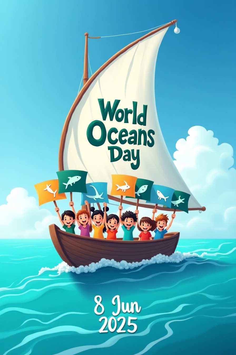 World Oceans Day Banner Design - Royalty Free World Oceans Day Image | Pngmagic Free Download World Oceans Day Banner Design - High Quality World Oceans Day Background