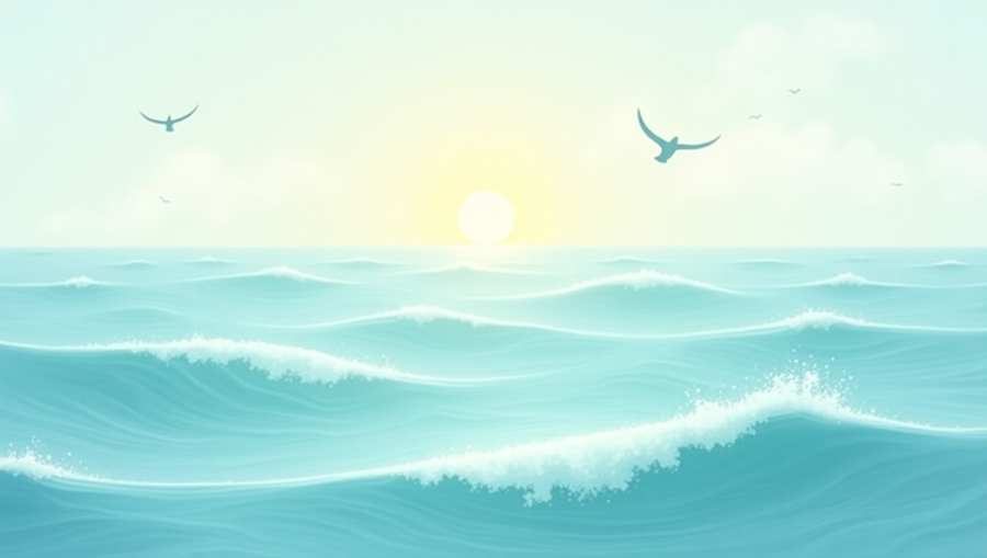 Yoga Background With Calm Ocean Waves - Royalty Free Yoga Background Image | Pngmagic Free Download Yoga Background With Calm Ocean Waves - High Quality Yoga Background Background