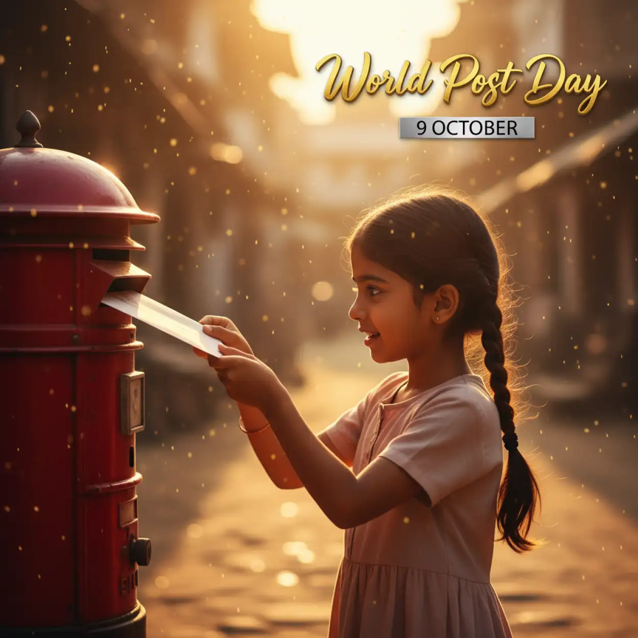 Free Download 10 Lines On World Post Day For Kids - High Quality World Post Day Background