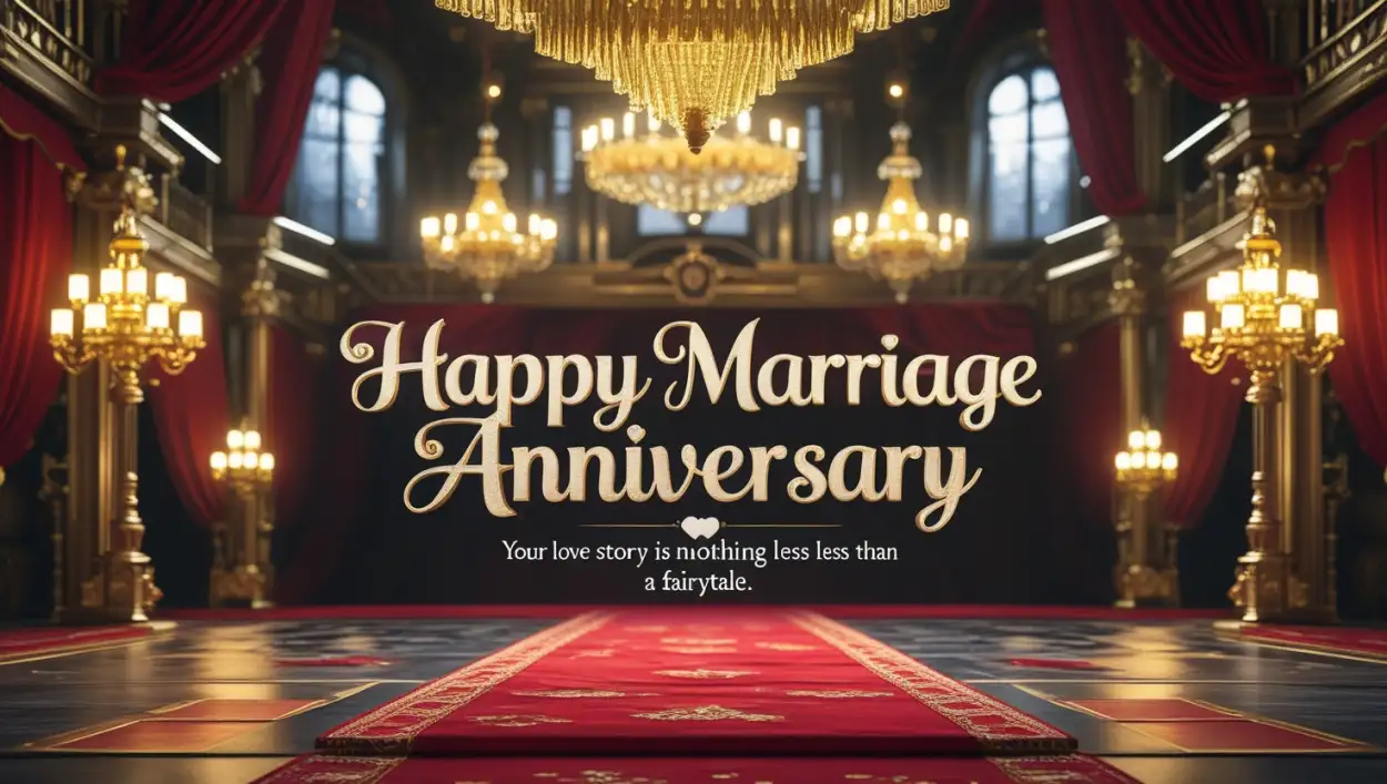 Free Download 10th Anniversary Status With Golden Theme - High Quality Happy Marriage Anniversary Background