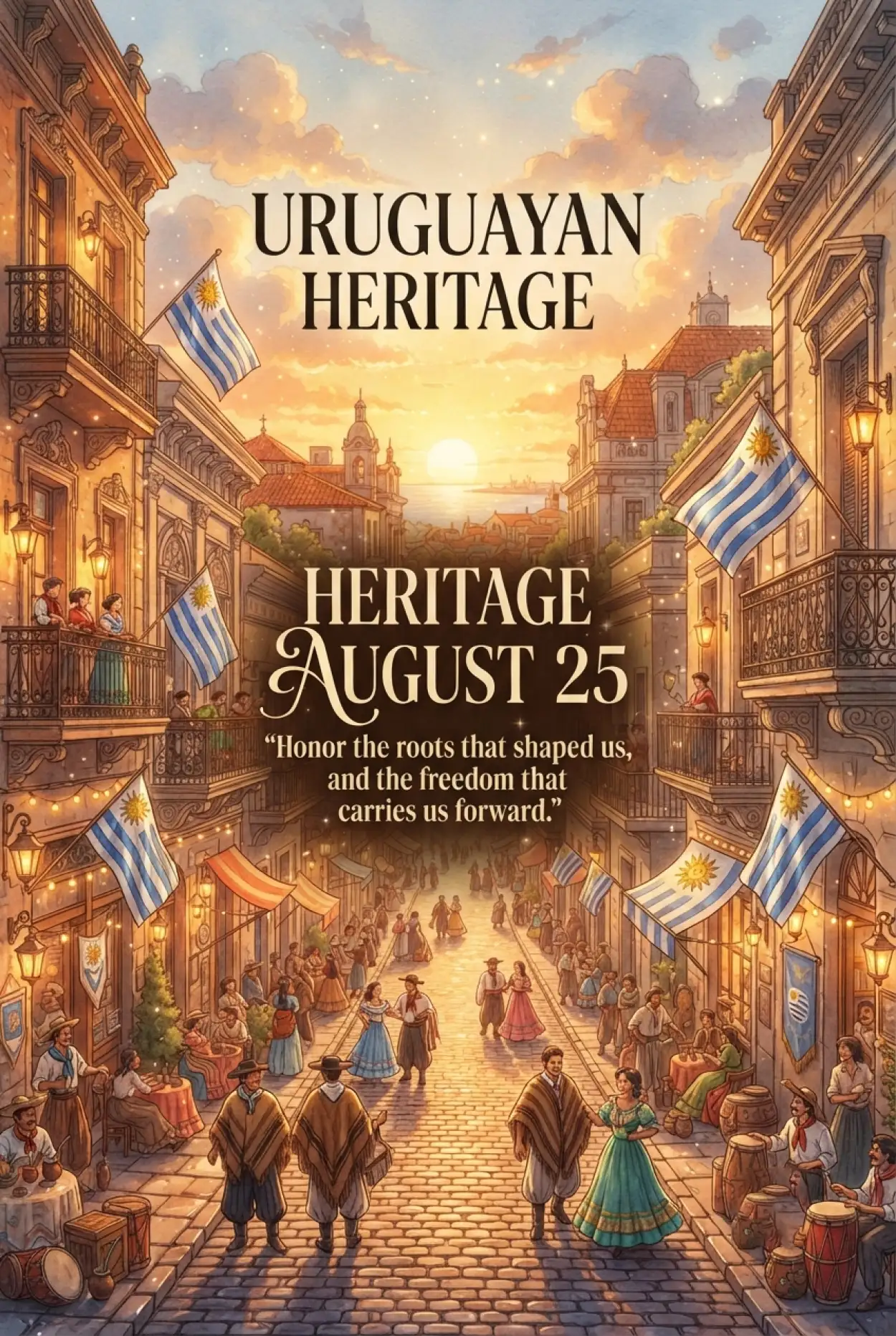Free Download 25 August Uruguay Holiday - High Quality Uruguay Independence Day 2026 Image