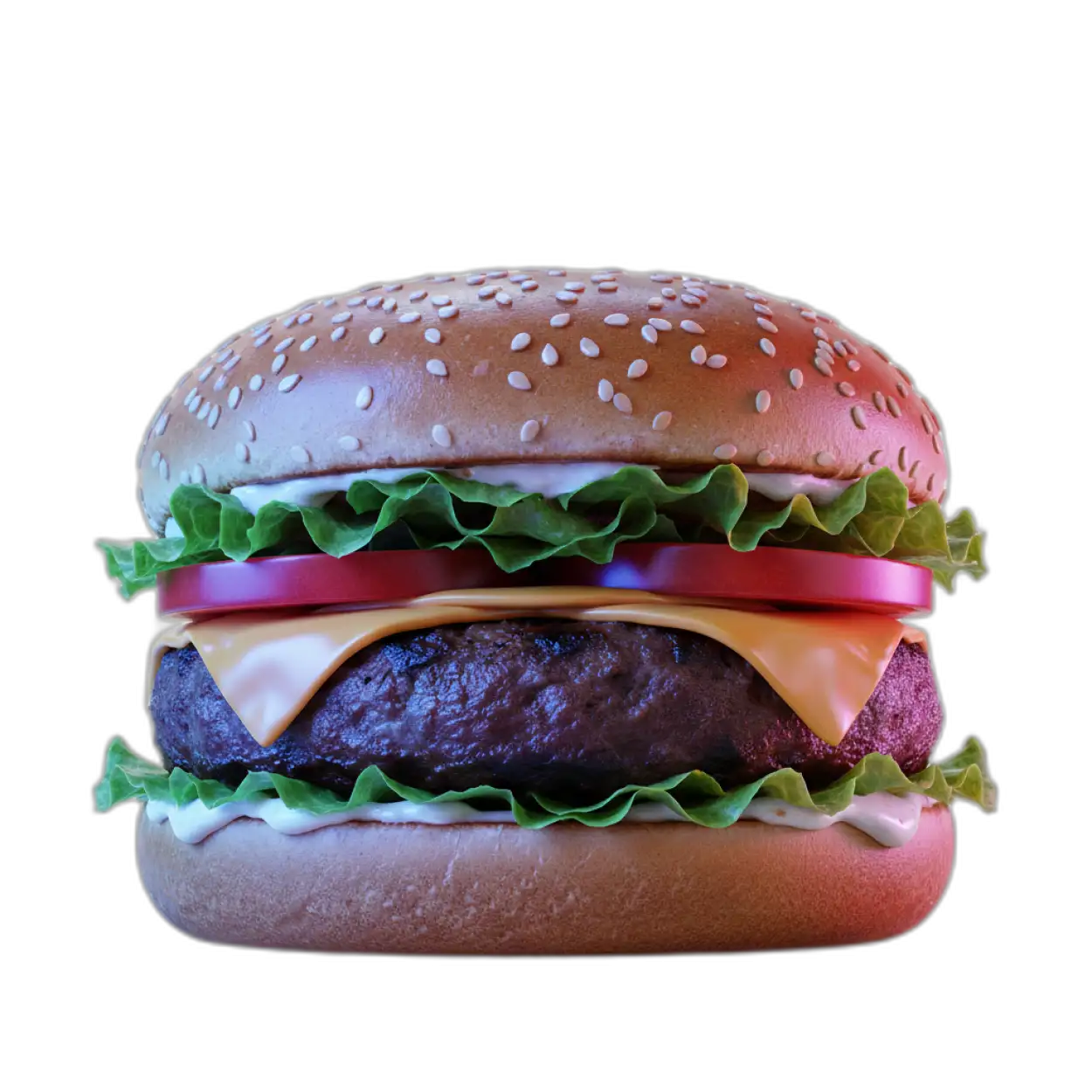 Free Download 3d Burger Png Transparent - High Quality Burger Png PNG Image