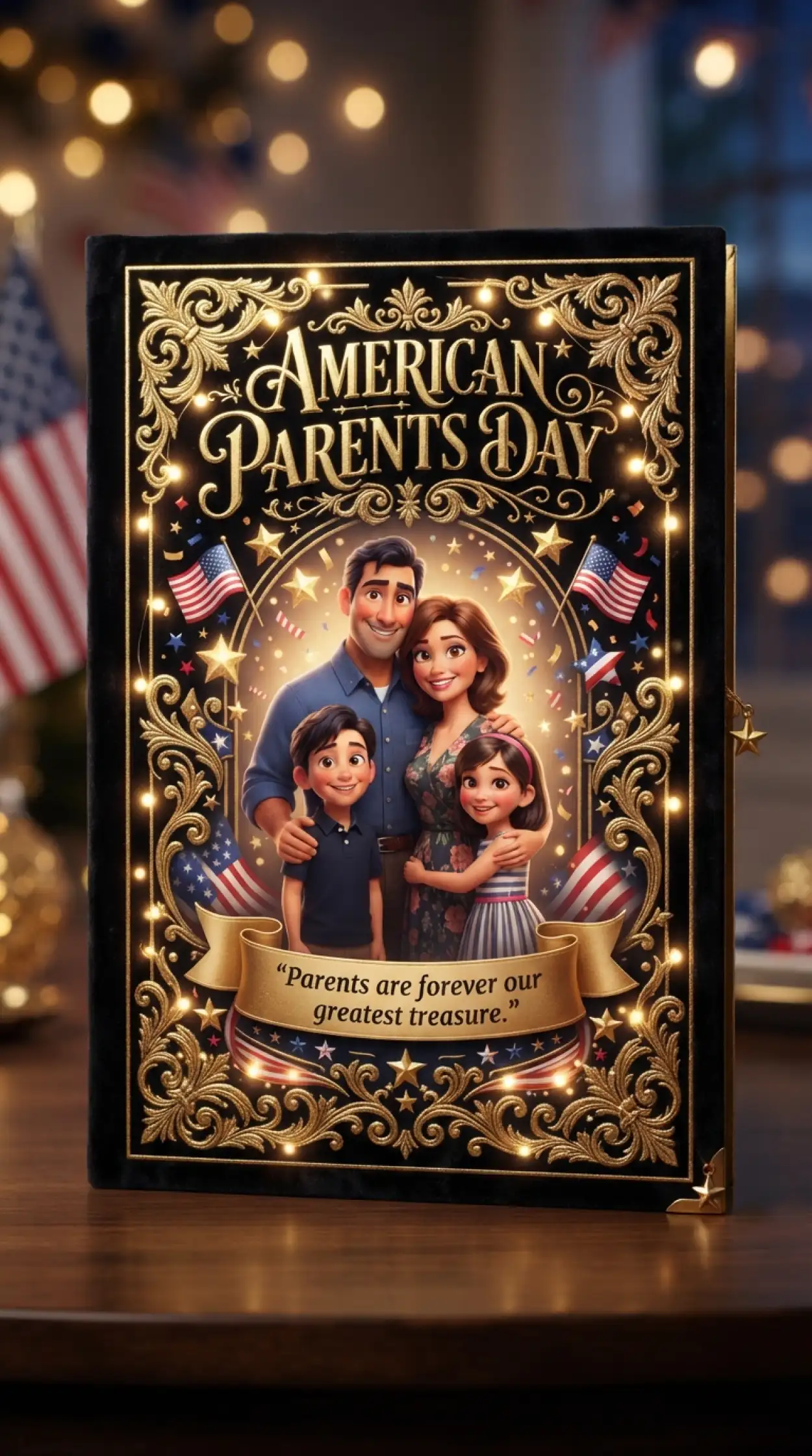 Free Download 3d Parents Day Typography - High Quality American Parents Day 2026 Image