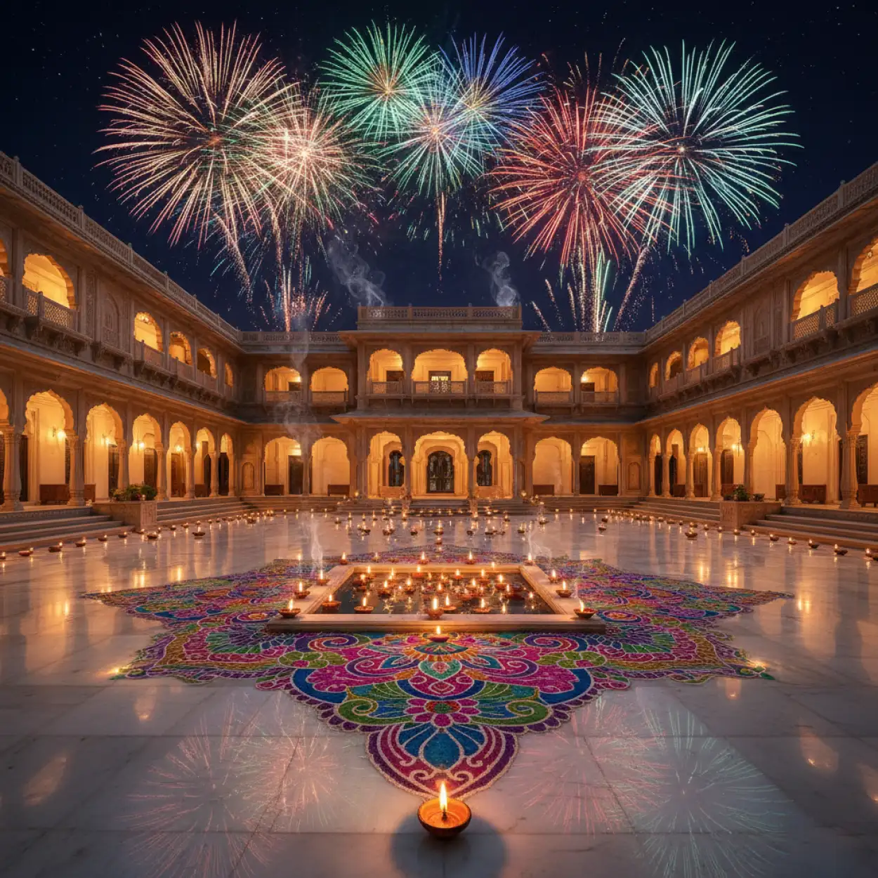 Free Download 3d Rendered Diwali Background Realistic View - High Quality Diwali Background Background Image