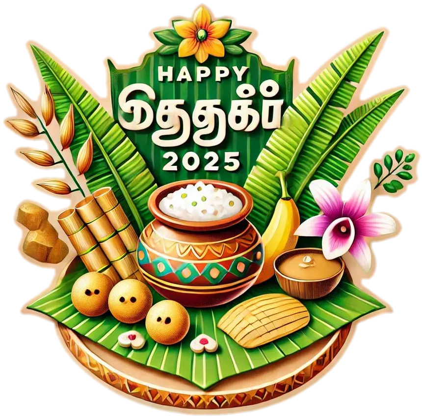 3d Tamil Text Happy Pongal 2025 Png - Royalty Free Happy Pongal 2025 Png Image | Pngmagic Free Download 3d Tamil Text Happy Pongal 2025 Png - High Quality Happy Pongal 2025 Png PNG Image