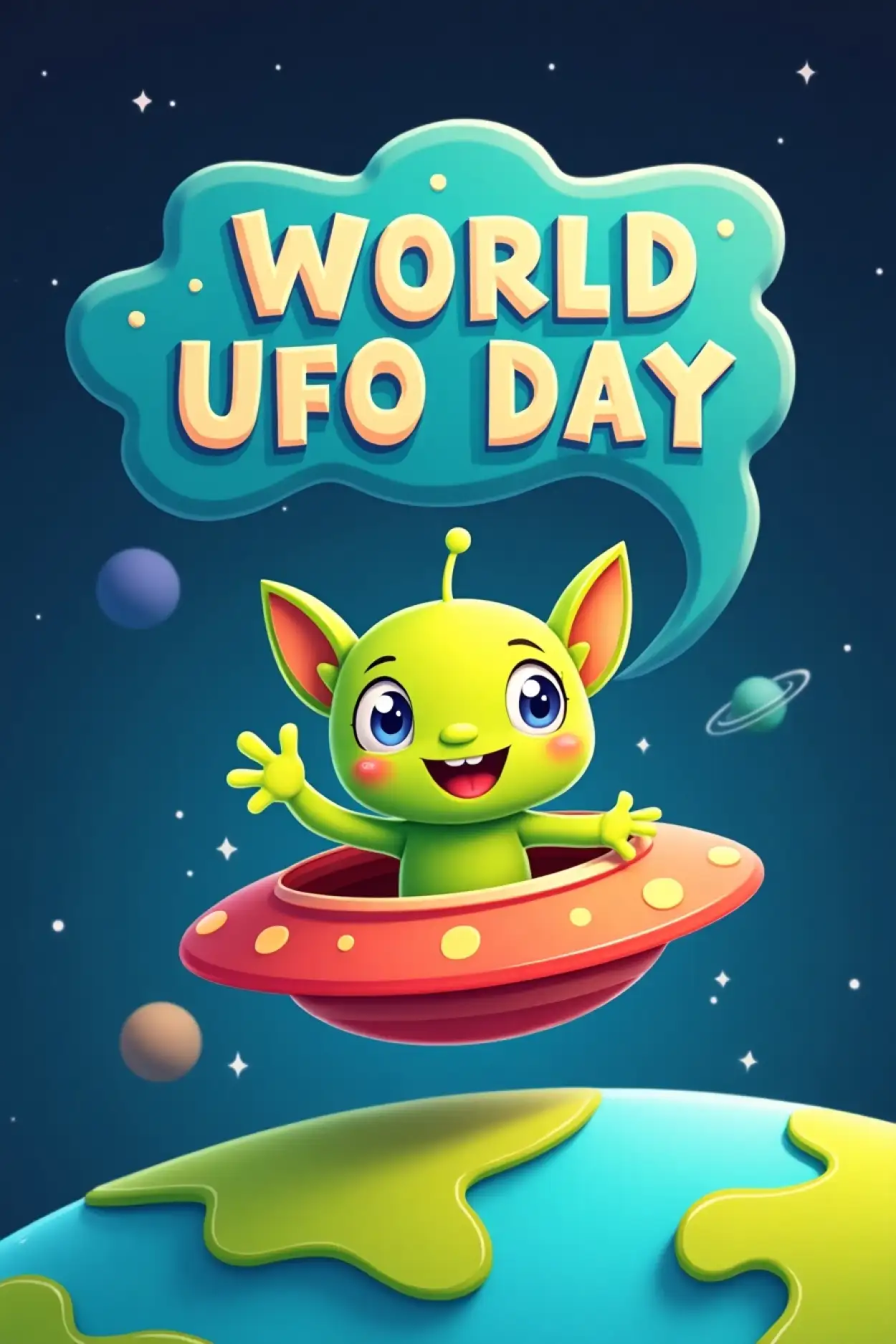 3d Ufo Photo With Glowing Lights - Royalty Free Orld UFO Day 2025 Image | Pngmagic Free Download 3d Ufo Photo With Glowing Lights - High Quality Orld UFO Day 2025 Background