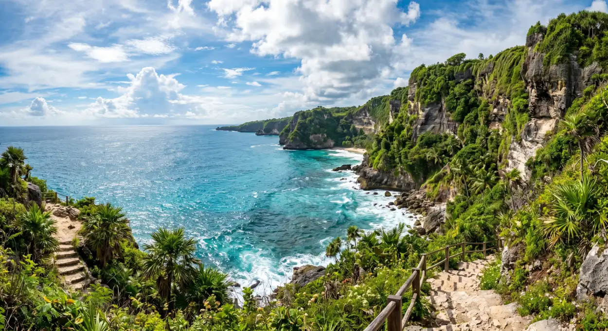 Free Download 4k Summer Background With Sea And Mountain Landscape - High Quality Summer Background Background Image