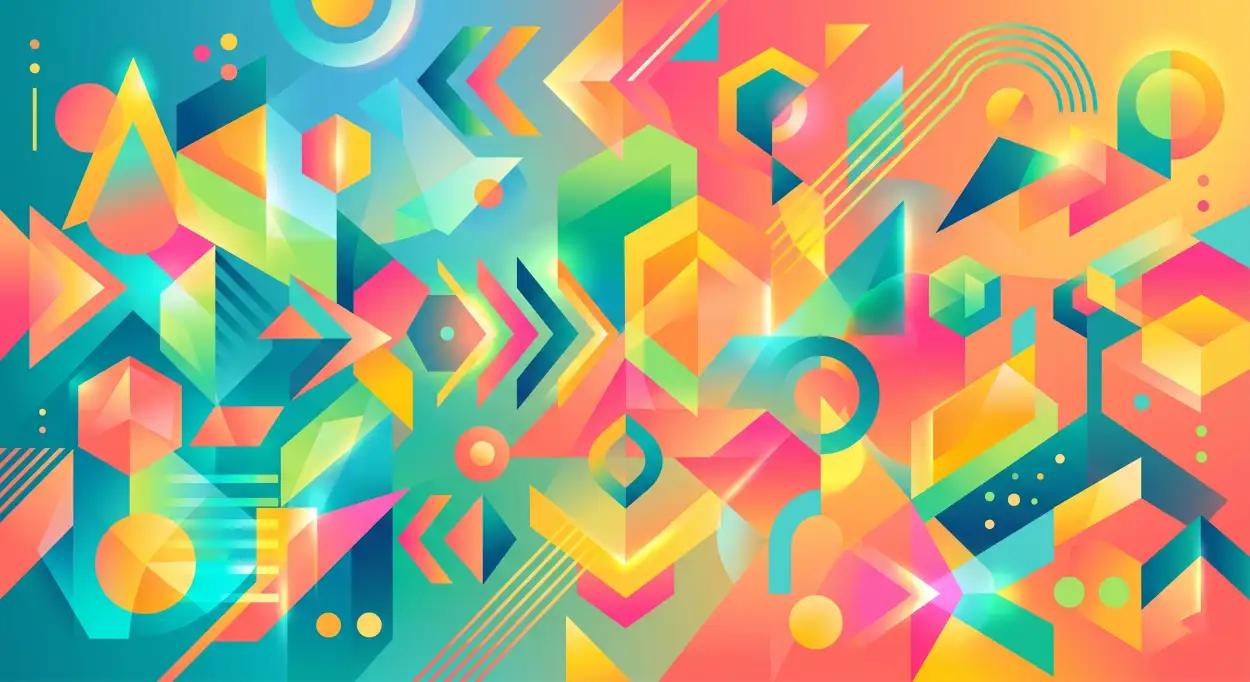 Free Download Abstract Summer Background With Colorful Geometric Patterns - High Quality Summer Background Background Image