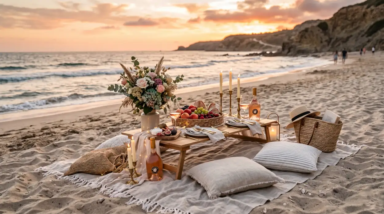 Free Download Aesthetic Beach Picnic Wallpaper Summer Theme - High Quality Summer Aesthetic Wallpaper Image