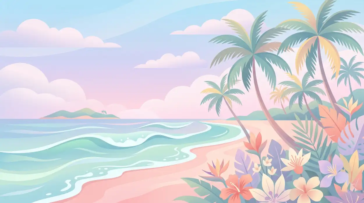 Free Download Aesthetic Summer Wallpaper Inspired By Hawaii Beach - High Quality Summer Aesthetic Wallpaper Image