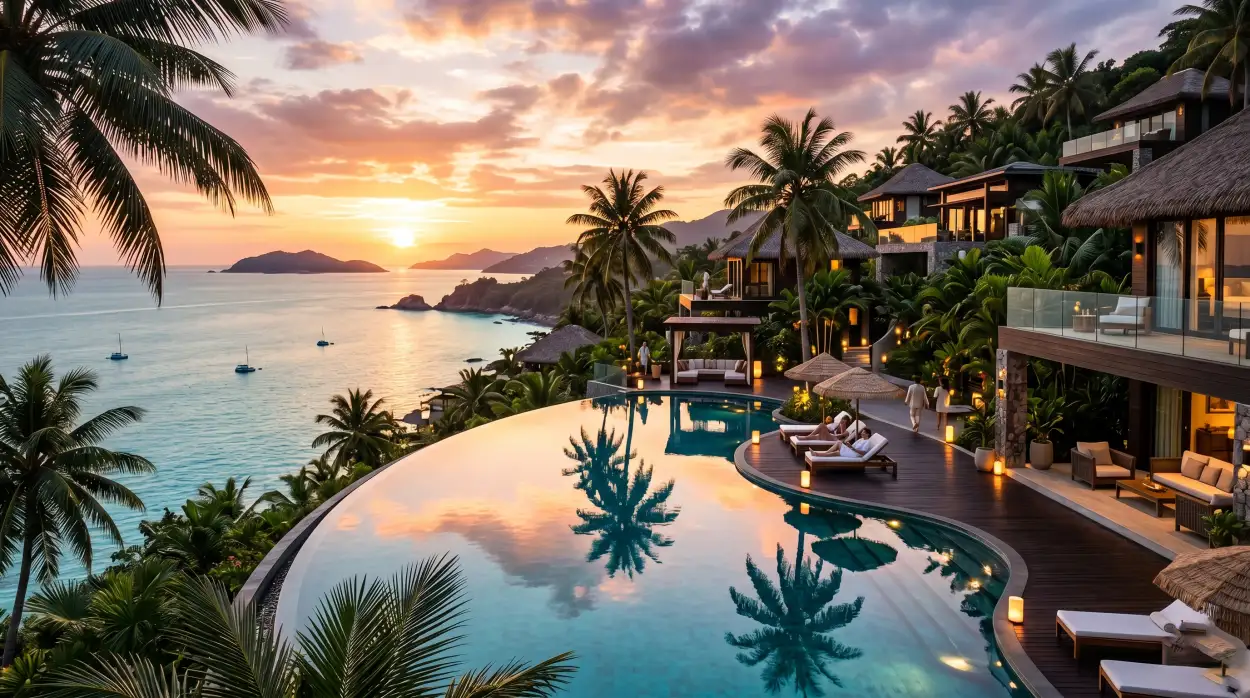 Free Download Aesthetic Summer Wallpaper With Tropical Paradise - High Quality Summer Aesthetic Wallpaper Image