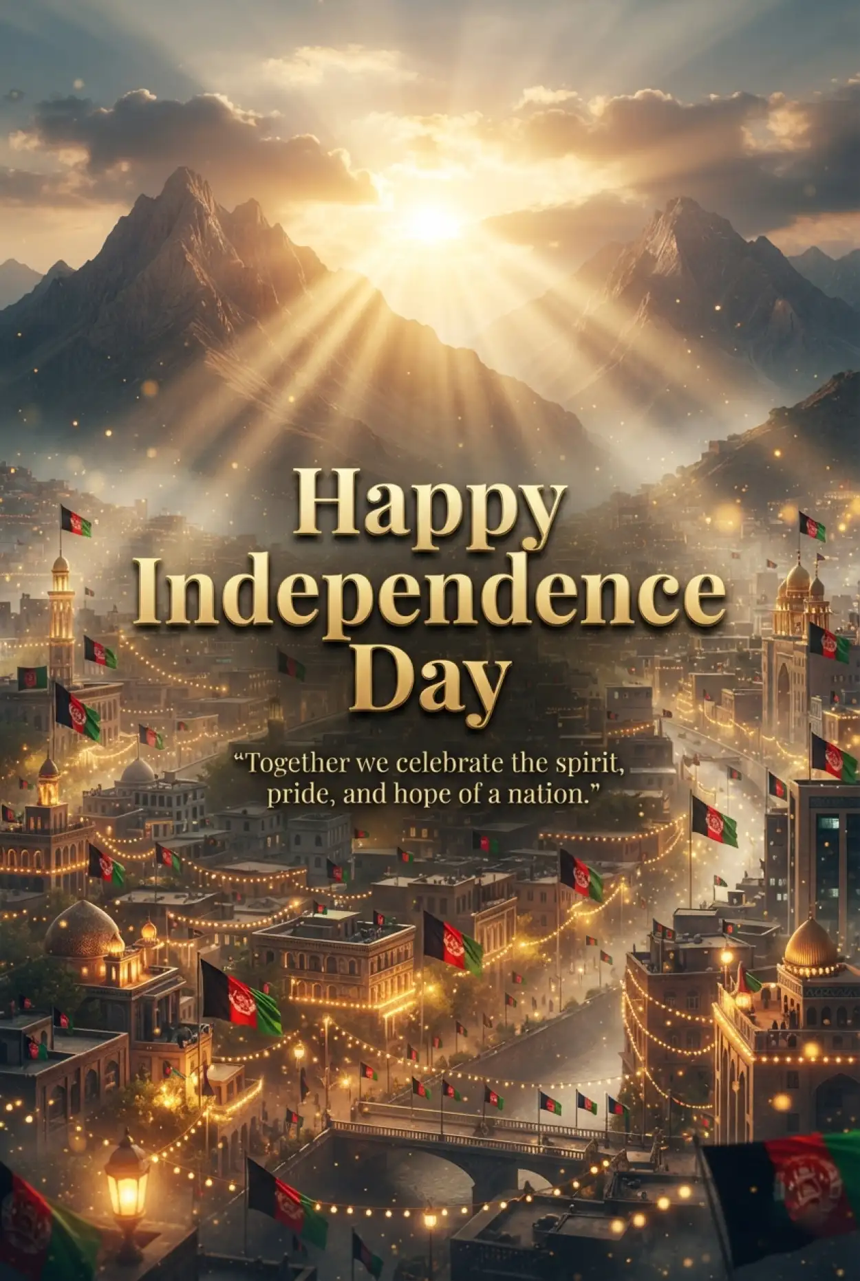 Free Download Afghan Independence Day 2026 Greeting Quotes - High Quality Afghan Independence Day 2026 Image