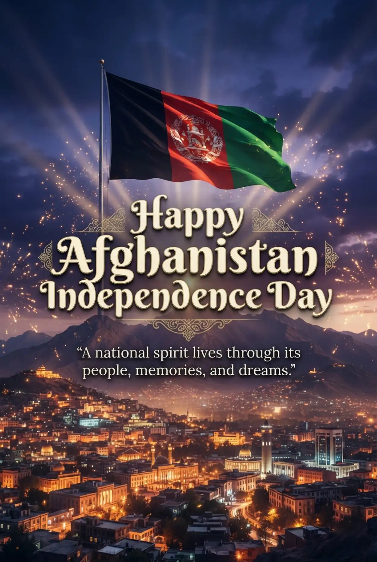 Free Download Afghan Independence Day 2026 National Day Quotes - High Quality Afghan Independence Day 2026 Image
